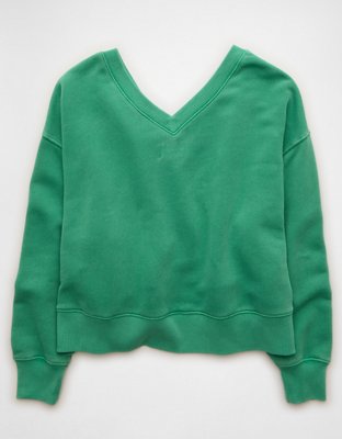 AE Cropped V-Neck Sweatshirt