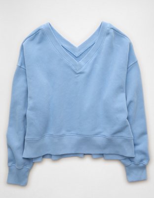 AE Cropped V-Neck Sweatshirt