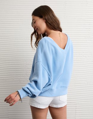 AE Cropped V-Neck Sweatshirt