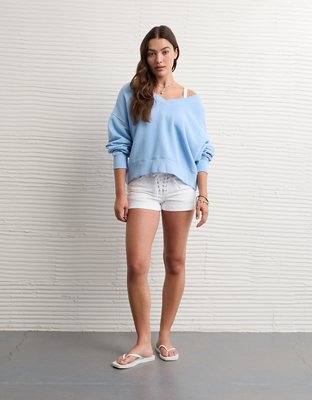 AE Cropped V-Neck Sweatshirt