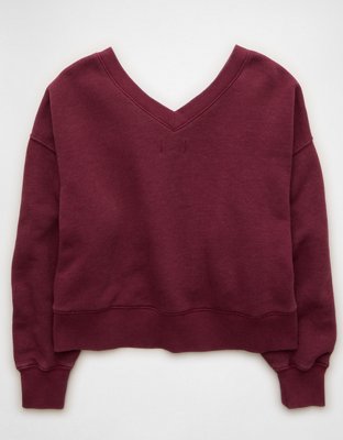 AE Cropped V-Neck Sweatshirt