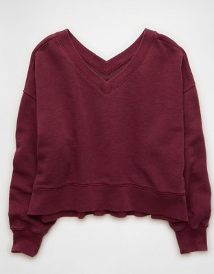 AE Cropped V-Neck Sweatshirt