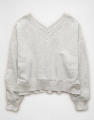 AE Cropped V-Neck Sweatshirt