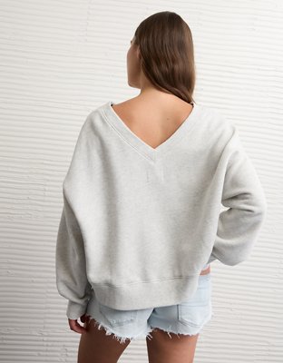 AE Cropped V-Neck Sweatshirt
