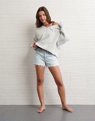 AE Cropped V-Neck Sweatshirt