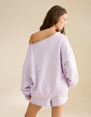 AE On a Roll Off-the-Shoulder Sweatshirt | American Eagle