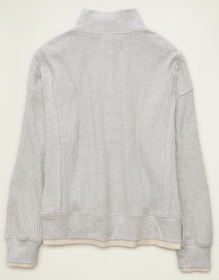 AE Big Hug Snap-Front Henley Sweatshirt