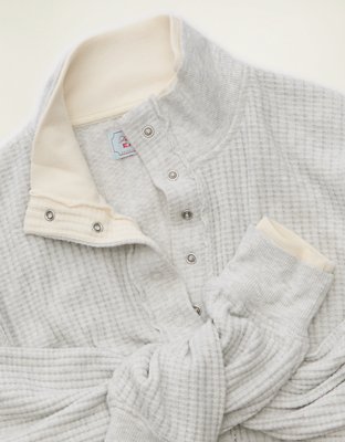 AE Big Hug Snap-Front Henley Sweatshirt