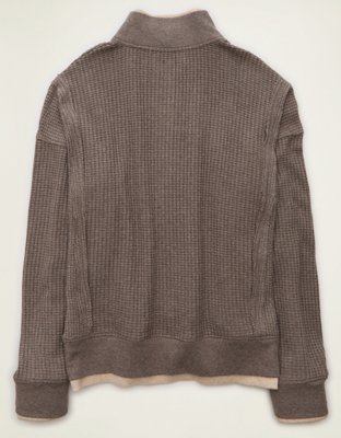 AE Big Hug Snap-Front Henley Sweatshirt