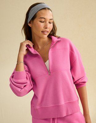 AE Everyday Luxe Quarter-Zip Sweatshirt | American Eagle