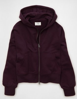 AE Everyday Luxe Balloon-Sleeve Full-Zip Sweatshirt | American Eagle