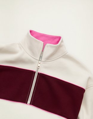 AE Everyday Luxe Sweatshirt con Cierre de un Cuarto | American Eagle