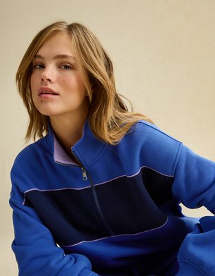 AE Everyday Luxe Quarter-Zip Sweatshirt | American Eagle