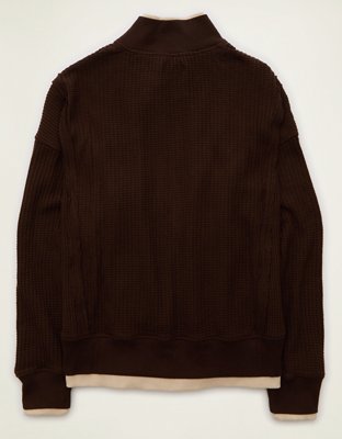 AE Big Hug Snap-Front Henley Sweatshirt