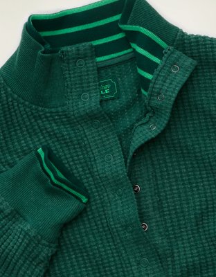 AE Big Hug Snap-Front Henley Sweatshirt