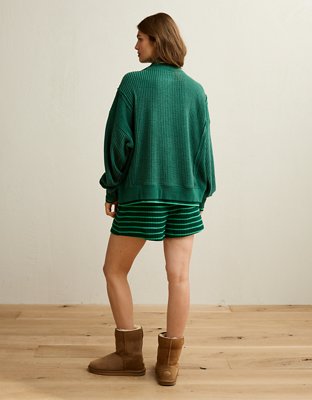 AE Big Hug Snap-Front Henley Sweatshirt