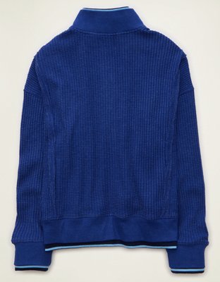 AE Big Hug Snap-Front Henley Sweatshirt