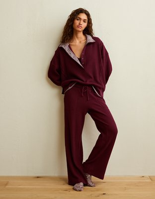 AE Big Hug Snap-Front Henley Sweatshirt