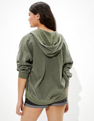 Женские худи American Eagle AE Forever Slouchy Zip-Up Sweatshirt — фото 2