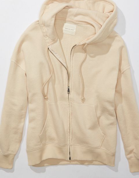 Женские худи American Eagle AE Oversized Textured Zip-Up