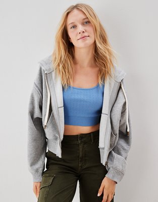 Cropped zip up 2025 hoodie american eagle