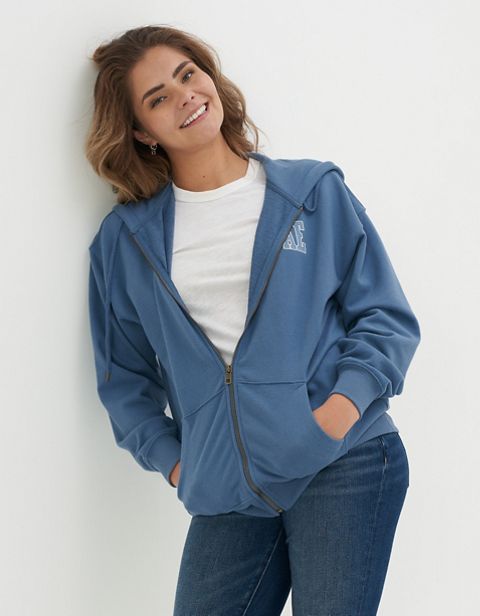 Женские худи American Eagle AE Oversized Full-Zip