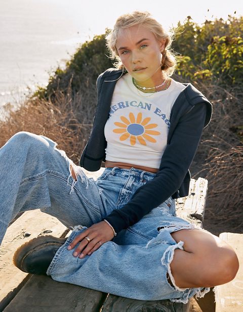 Женские худи American Eagle AE Cropped Zip-Up
