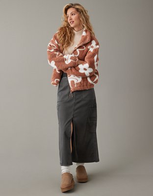 AE Zip-Up Bear Hug Sherpa Sweatshirt