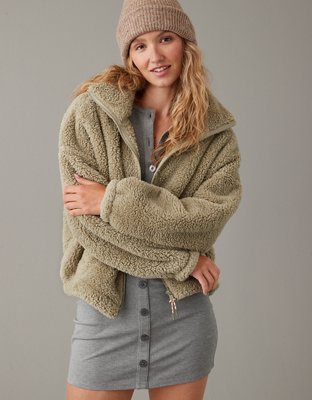 Women's Oversized Pullover Hoodies Cute Bear Graphic Sherpa Fleece