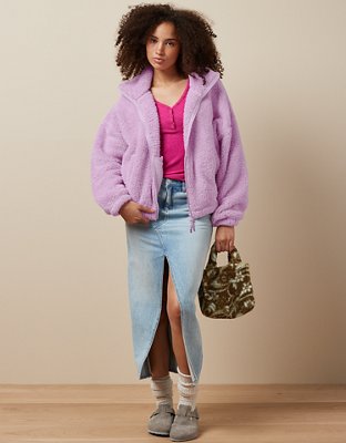 AE Zip-Up Bear Hug Sherpa Sweatshirt