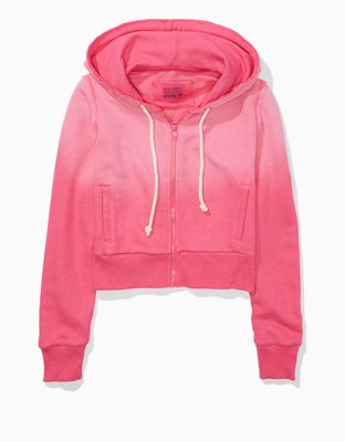 American Eagle aerie AE Cropped Plush Zip-Up Hoodie 39.95