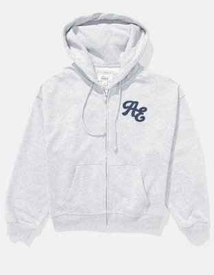 AE Logo Graphic Zip-Up Hoodie