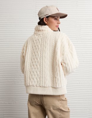AE Cable Sherpa Full-Zip Sweatshirt
