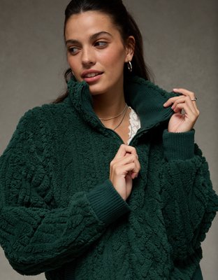 AE Cable Sherpa Full-Zip Sweatshirt