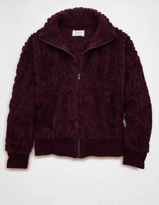 AE Cable Sherpa Full-Zip Sweatshirt
