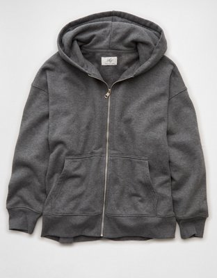 AE Everyday Luxe Oversized Zip-Up Hoodie