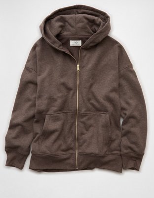 AE Everyday Luxe Oversized Zip-Up Hoodie