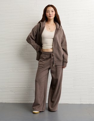 AE Everyday Luxe Oversized Zip-Up Hoodie