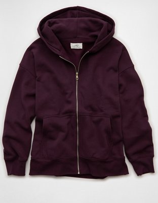 AE Everyday Luxe Oversized Zip-Up Hoodie