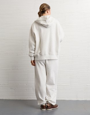 AE Everyday Luxe Oversized Zip-Up Hoodie | AE