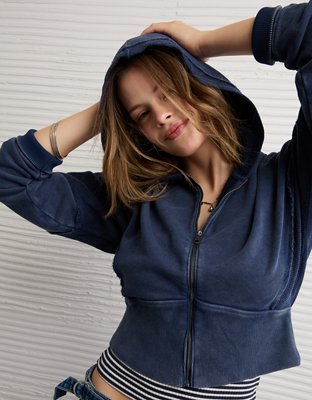 AE Cropped Zip-Up Sweatshirt