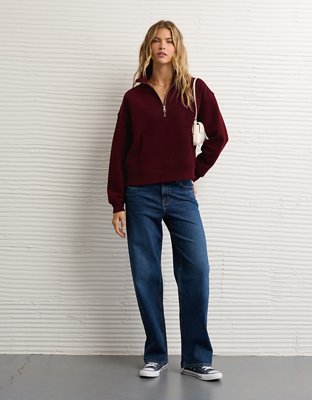 AE Everyday Luxe Quarter-Zip Sweatshirt
