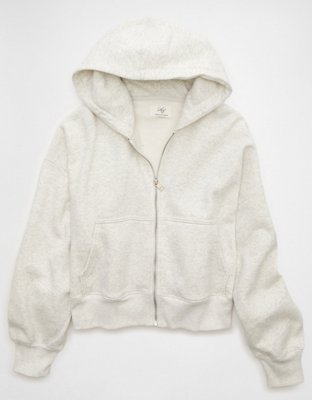 AE Full-Zip Balloon Sleeve Hoodie | American Eagle