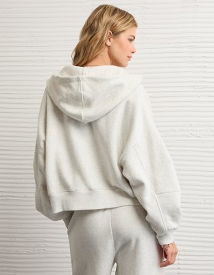 AE Full-Zip Balloon Sleeve Hoodie | American Eagle