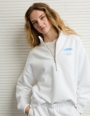 AE Everyday Luxe Quarter-Zip Sweatshirt | American Eagle