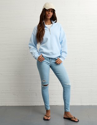 AE Everyday Luxe Quarter-Zip Sweatshirt | AE