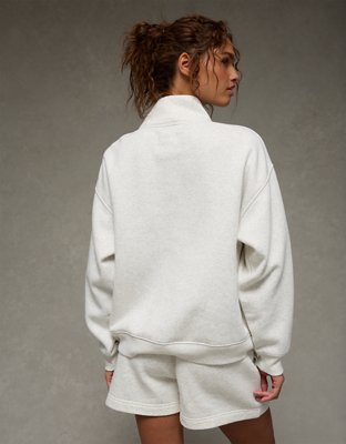 QQQエディ AE Everyday Luxe Quarter-Zip Sweatshirt | AE