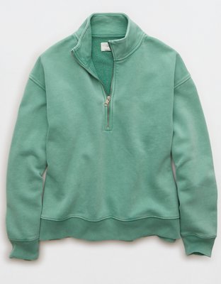 AE Everyday Luxe Quarter-Zip Pocket Sweatshirt | American Eagle