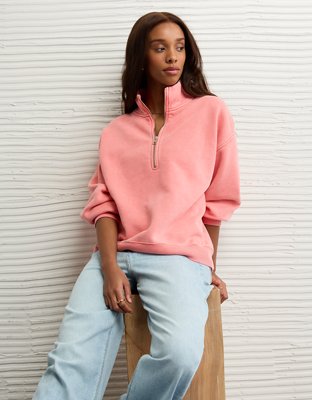 AE Everyday Luxe Quarter-Zip Sweatshirt | American Eagle