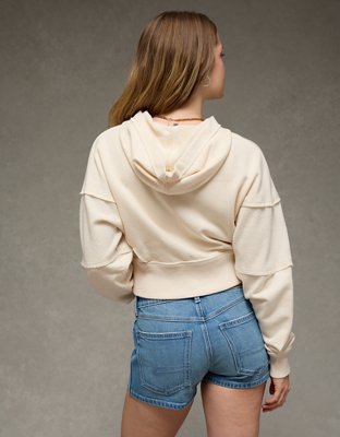 AE Cropped Zip-Up Sweatshirt | American Eagle
